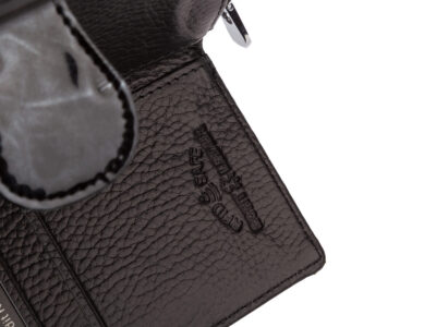 Duży portfel damski lakierowany czarny z motylkami skóra naturalna Jennifer Jones - obrazek 10