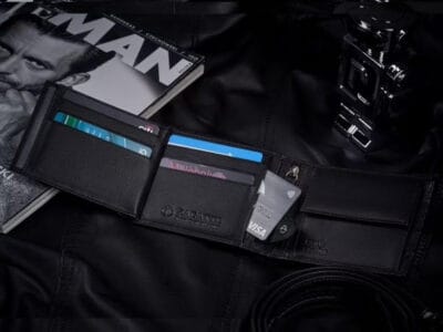 Portfel męski poziomy skórzany Zagatto z wzorem Carbon RFID - obrazek 6