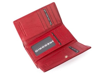 Elegancki portfel damski Gregorio w wiśniowym odcieniu z blokadą RFID - obrazek 5