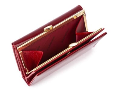 Elegancki portfel damski Gregorio w wiśniowym odcieniu z blokadą RFID - obrazek 6