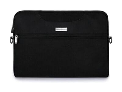 Elegancka torba na laptopa cienka do pracy ZAGATTO w kolorze czarnym 15,6" - obrazek 3