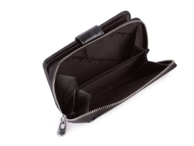 Średni portfel damski Jennifer Jones w kolorze czarnym z motylkami RFID - obrazek 7