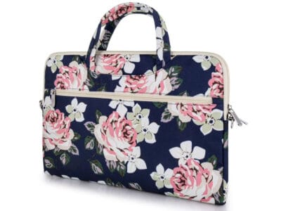 Torba na laptopa ZAGATTO w kwiatowy wzór - elegancka, cienka i funkcjonalna - obrazek 3