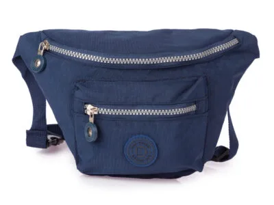 Saszetka biodrowa Bag Street lekka z kreszu w kolorze granatowym