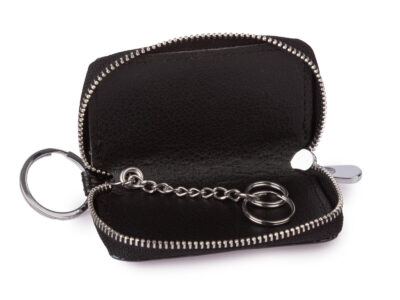 Damskie etui na klucze czarne w lakierze z motywem motylków marki Jennifer Jones - obrazek 4