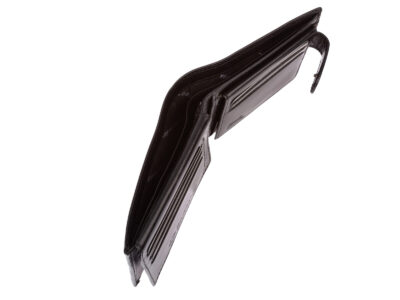 Elegancki czarny portfel męski skórzany Zagatto z zabezpieczeniem RFID - obrazek 5