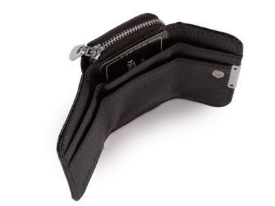 Mała portmonetka damska lakierowana czarna z motylkami Jennifer Jones - obrazek 5