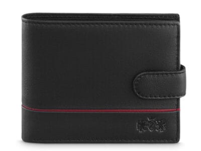 Zagatto Portfel męski czarno-czerwony - obrazek 2