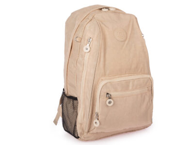 Jasnobeżowy Lekki Plecak turystyczny z kreszu damski/męski Bag Street - obrazek 2