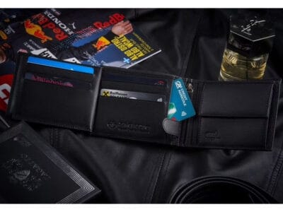 Portfel męski poziomy skórzany Zagatto z wzorem Carbon RFID - obrazek 8