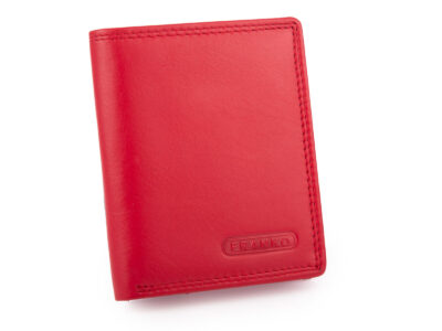 Czerwony skórzany portfel damski z "piekiełkiem" RFID Franko - obrazek 2