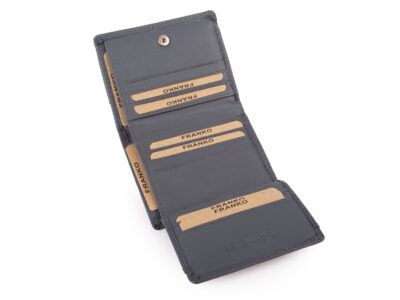 Szary skórzany portfel damski z "piekiełkiem" RFID Franko - obrazek 5