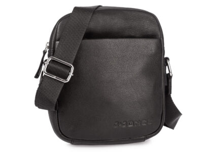 Elegancka skórzana torba saszetka męska na ramię J Jones w kolorze czarnym