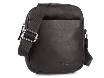 Elegancka skórzana torba saszetka męska na ramię J Jones w kolorze czarnym