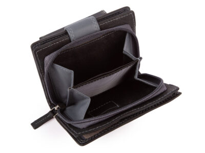 Czarno-szary skórzany portfel damski Franko z ochroną kart RFID - obrazek 7