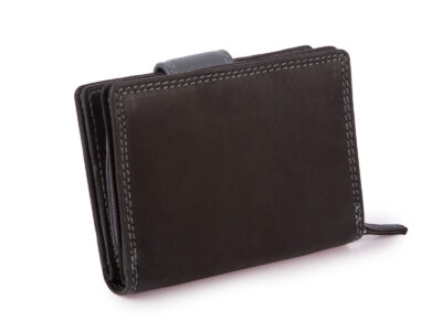 Czarno-szary skórzany portfel damski Franko z ochroną kart RFID - obrazek 2