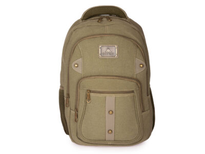 Duży mocny plecak 2-komorowy w kolorze zielonym khaki OR&MI vintage - obrazek 4