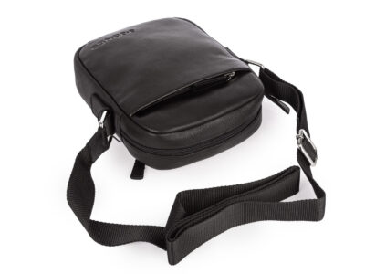 Elegancka skórzana torba saszetka męska na ramię J Jones w kolorze czarnym - obrazek 5