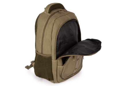 Duży mocny plecak 2-komorowy w kolorze zielonym khaki OR&MI vintage - obrazek 8