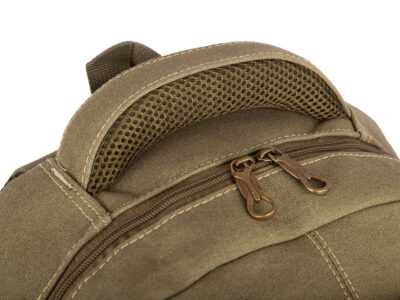 Duży mocny plecak 2-komorowy w kolorze zielonym khaki OR&MI vintage - obrazek 5