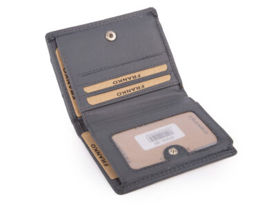 Szary skórzany portfel damski z "piekiełkiem" RFID Franko - obrazek 4