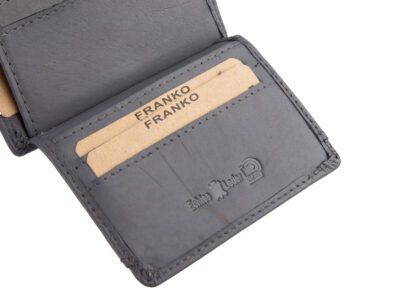 Szary skórzany portfel damski z "piekiełkiem" RFID Franko - obrazek 6