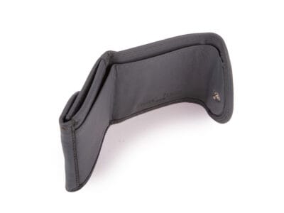 Mała skórzana portmonetka na banknoty i monety szara Franko - obrazek 4