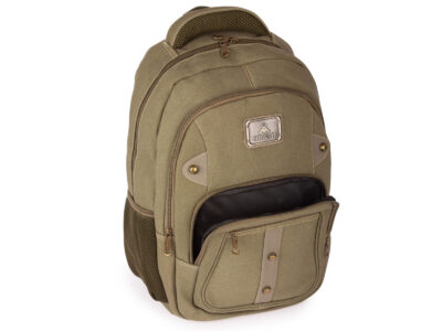 Duży mocny plecak 2-komorowy w kolorze zielonym khaki OR&MI vintage - obrazek 7