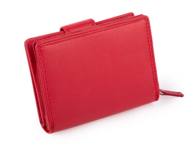 Czerwony skórzany portfel damski Franko z ochroną kart RFID - obrazek 2
