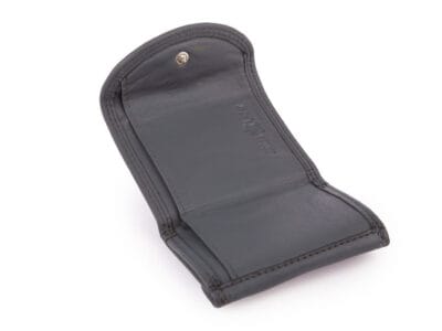 Mała skórzana portmonetka na banknoty i monety szara Franko - obrazek 3