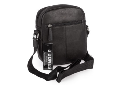 Elegancka skórzana torba saszetka męska na ramię J Jones w kolorze czarnym - obrazek 4