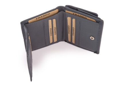 Szary skórzany portfel damski z "piekiełkiem" RFID Franko - obrazek 7