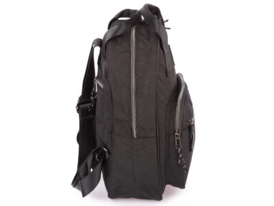 Lekki plecak miejski materiałowy w kolorze czarnym ORMI - obrazek 3