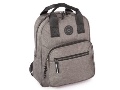 Lekki plecak miejski materiałowy w kolorze szarym ORMI