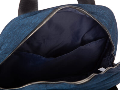 Lekki plecak miejski materiałowy w kolorze ciemnoniebieskim ORMI - obrazek 6