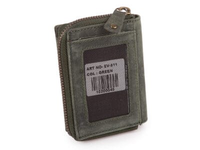 Mały portfel męski skórzany Ekavale w stylu vintage - zielony z RFID - obrazek 5
