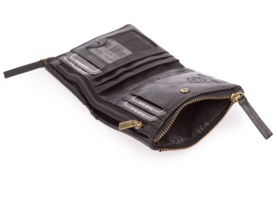 Innowacyjny i praktyczny portfel męski skórzany Ekavale czarny z ochroną RFID - obrazek 6