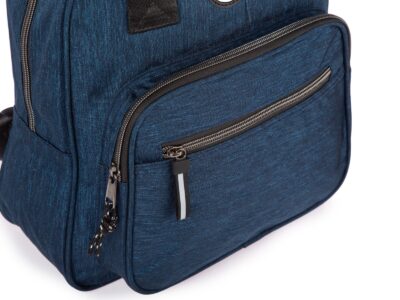 Lekki plecak miejski materiałowy w kolorze ciemnoniebieskim ORMI - obrazek 2