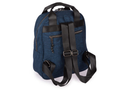 Lekki plecak miejski materiałowy w kolorze ciemnoniebieskim ORMI - obrazek 4