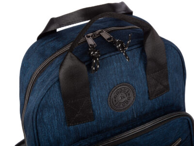 Lekki plecak miejski materiałowy w kolorze ciemnoniebieskim ORMI - obrazek 3