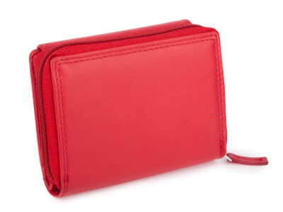 Pojemny czerwony portfel damski Franko skórzany z ochroną kart RFID - obrazek 7