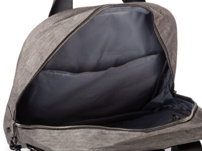 Lekki plecak miejski materiałowy w kolorze szarym ORMI - obrazek 6