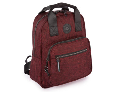 Lekki plecak miejski materiałowy w kolorze bordowym ORMI