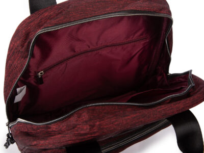 Lekki plecak miejski materiałowy w kolorze bordowym ORMI - obrazek 6