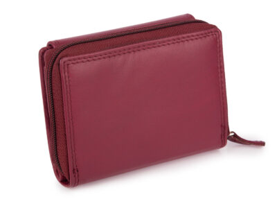 Pojemny bordowy portfel damski Franko skórzany z ochroną kart RFID - obrazek 8