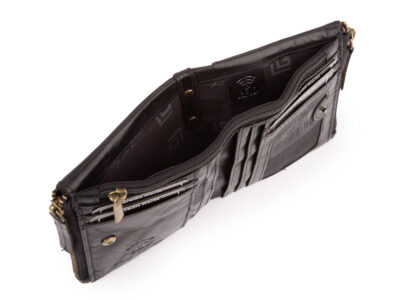 Innowacyjny i praktyczny portfel męski skórzany Ekavale czarny z ochroną RFID - obrazek 4