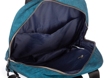 Lekki plecak miejski materiałowy w kolorze turkusowym ORMI - obrazek 8