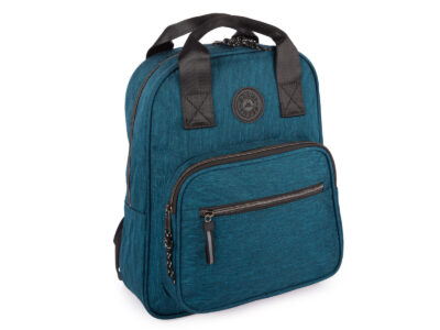 Lekki plecak miejski materiałowy w kolorze turkusowym ORMI