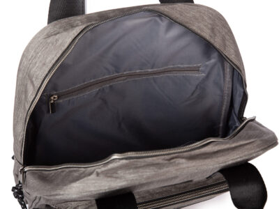 Lekki plecak miejski materiałowy w kolorze szarym ORMI - obrazek 5