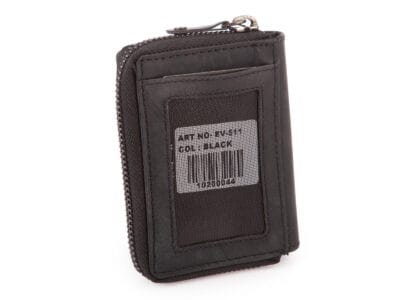 Mały portfel męski skórzany Ekavale w stylu vintage - czarny z RFID - obrazek 2